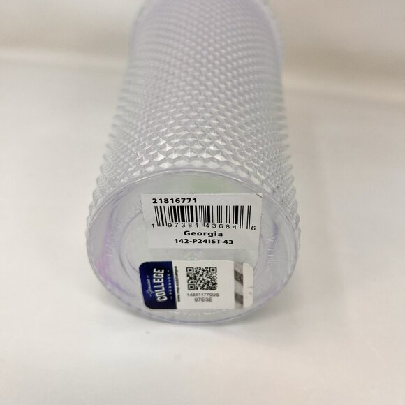 Genuine College Product Georgia Bulldogs Iridescent Studded 24oz Tumbler - Picture 3 of 3